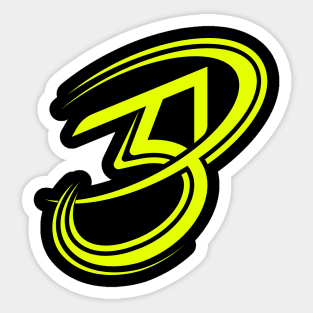 number artwork Sticker